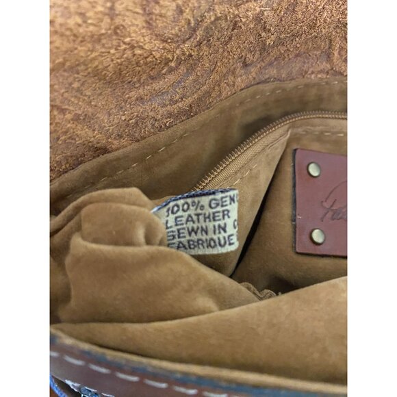 Patricia Nash Handcrafted Genuine Leather Crossbody Bag With Embossed Floral - Picture 6 of 8